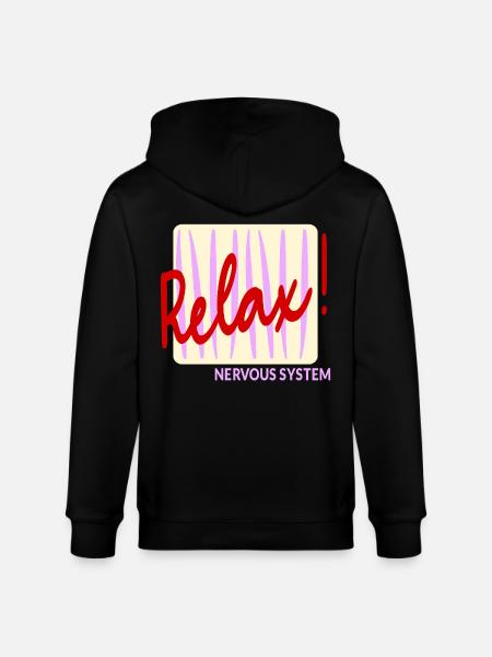 Nervous System Relax - Stanley/Stella CULTIVATOR Unisex Organic Hooded Jacket - black
