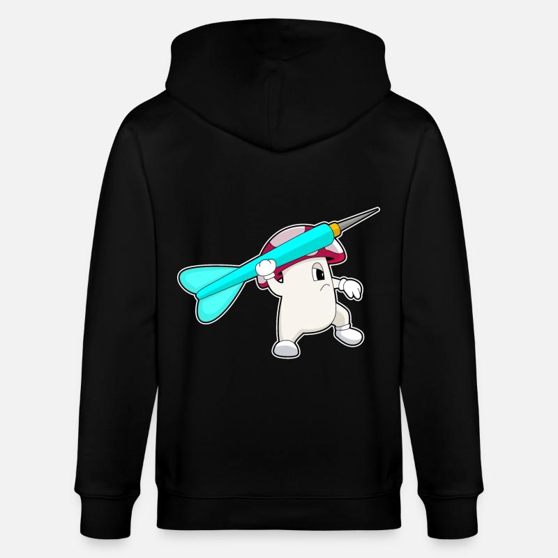 Fléchette aux champignons - Veste à capuche bio CULTIVATOR Stanley/Stella Unisexe - noir