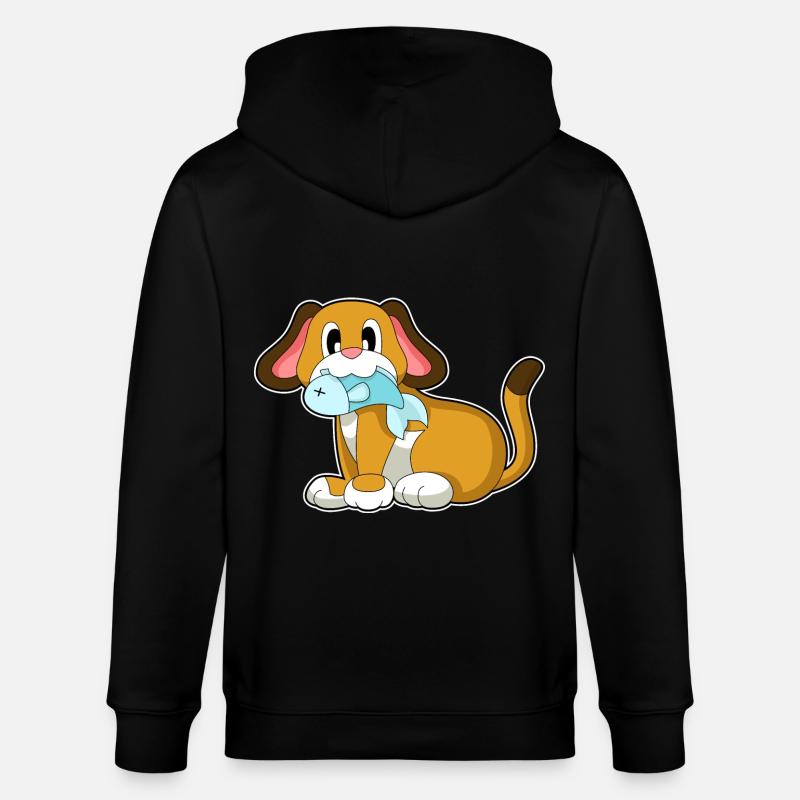Poisson-chien - Veste à capuche bio CULTIVATOR Stanley/Stella Unisexe - noir