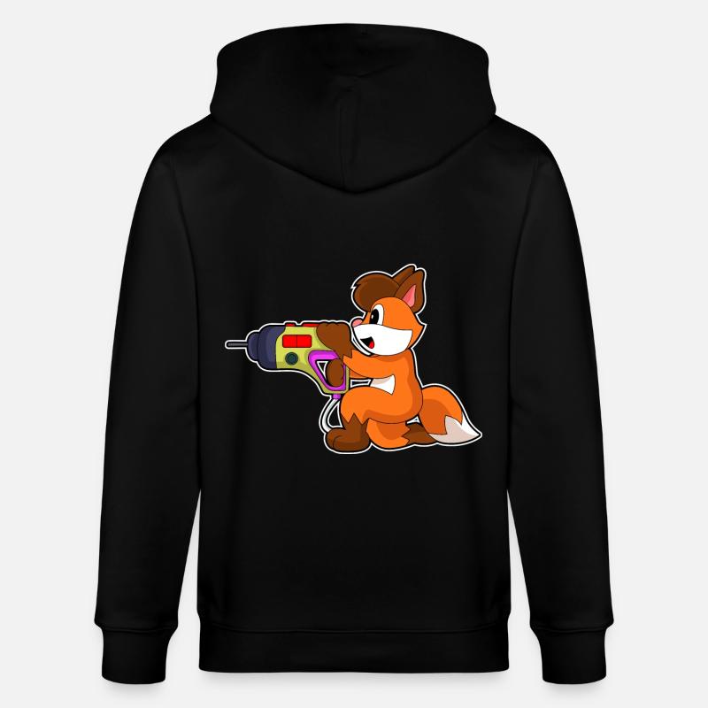 Fuchs Handwerker Bohrmaschine - Stanley/Stella Unisex Bio-Kapuzenjacke CULTIVATOR  - Schwarz