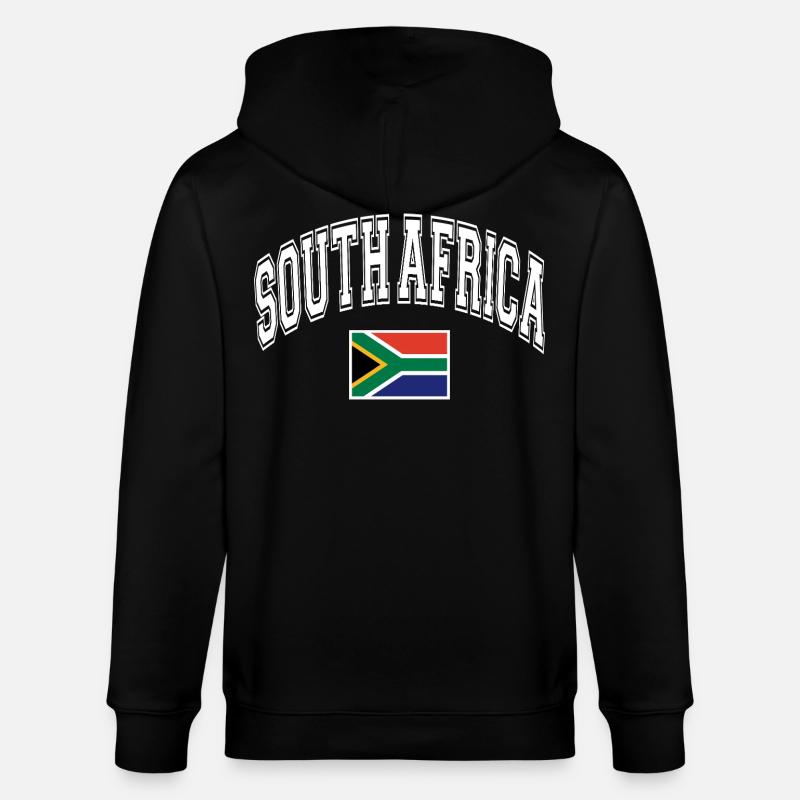 Drapeau de l'Afrique du Sud - Veste à capuche bio CULTIVATOR Stanley/Stella Unisexe - noir