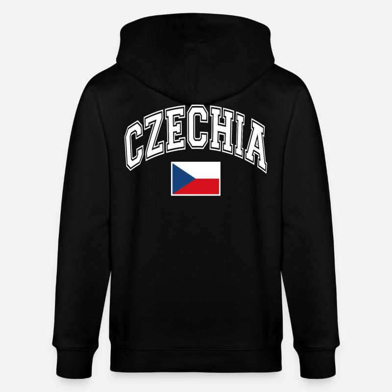 Drapeau de la République tchèque - Veste à capuche bio CULTIVATOR Stanley/Stella Unisexe - noir