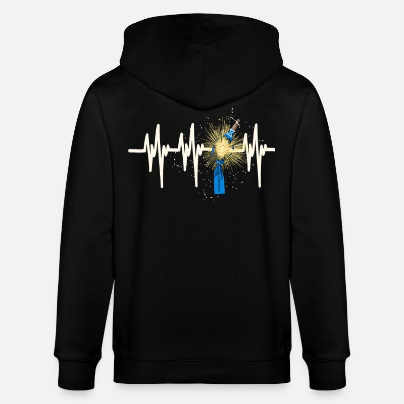 Fallas de Valencia Heartbeat - Stanley/Stella Unisex Bio-Kapuzenjacke CULTIVATOR  - Schwarz