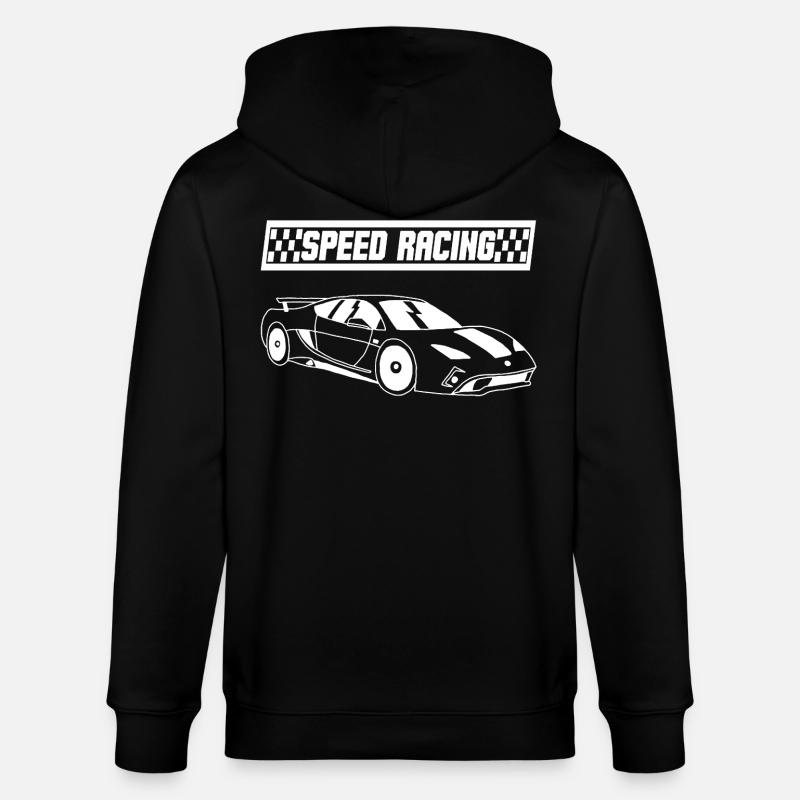 Voiture de course blanche - Veste à capuche bio CULTIVATOR Stanley/Stella Unisexe - noir