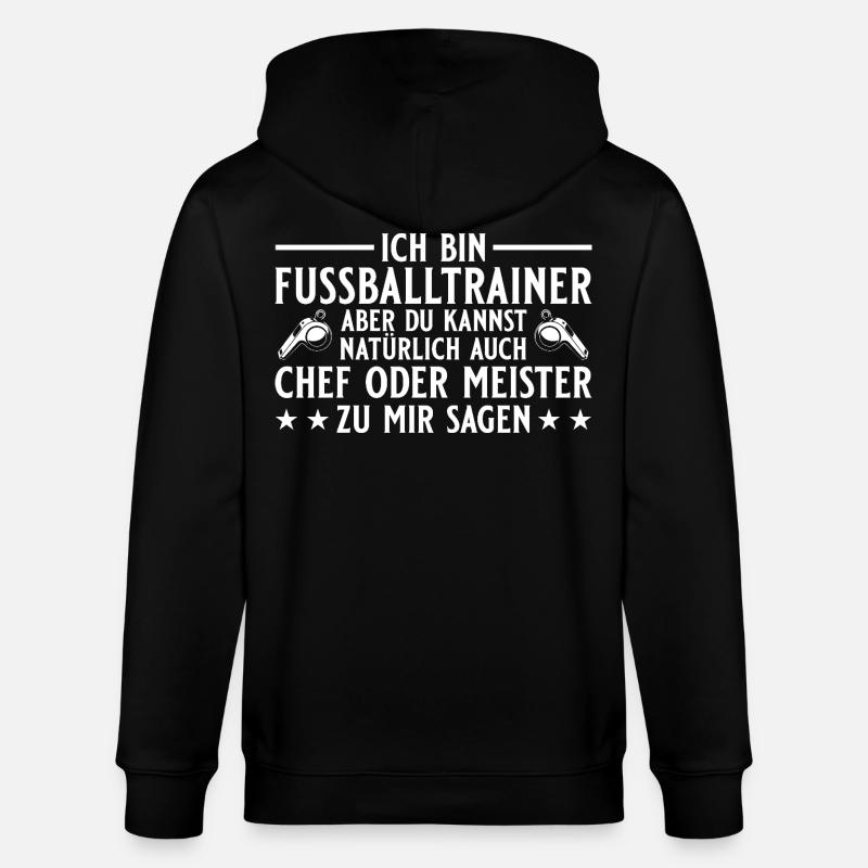 Fußballtrainer Chef oder Meister - Stanley/Stella Unisex Bio-Kapuzenjacke CULTIVATOR - Schwarz