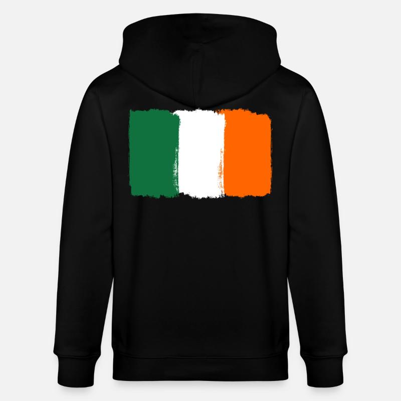 Drapeau de l’Irlande utilisé look - Veste à capuche bio CULTIVATOR Stanley/Stella Unisexe - noir