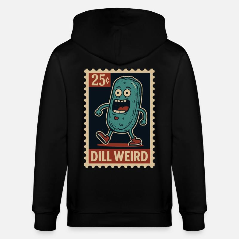 Concombre étrange comme timbre - Veste à capuche bio CULTIVATOR Stanley/Stella Unisexe - noir