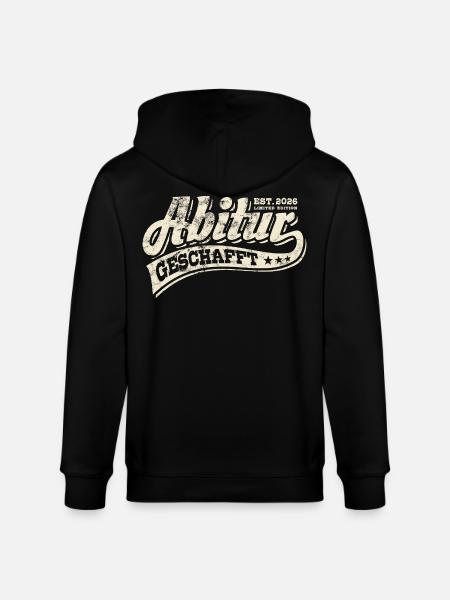 Abi Est 2026 - Abitur - Gift - Stanley/Stella CULTIVATOR  Unisex Organic Hooded Jacket - black