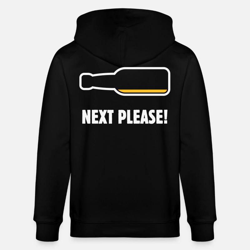 Next Please! (Bier / Bierchen / NEG 2C) - Stanley/Stella Unisex Bio-Kapuzenjacke CULTIVATOR  - Schwarz