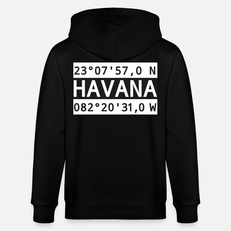 Coordonnées de La Havane - Veste à capuche bio CULTIVATOR Stanley/Stella Unisexe - noir