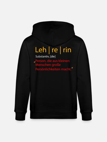 Lehrerin - Stanley/Stella Unisex Bio-Kapuzenjacke CULTIVATOR - Schwarz