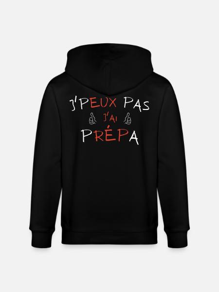 j'peux pas j'ai prépa - Veste à capuche bio CULTIVATOR Stanley/Stella Unisexe - noir