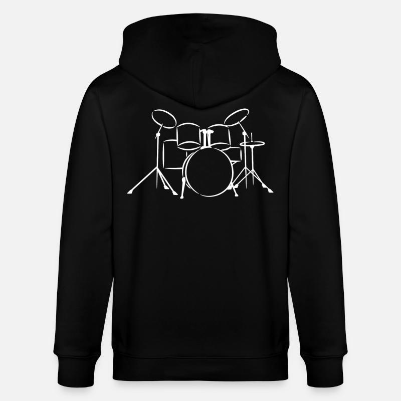 Schlagzeug - Stanley/Stella Unisex Bio-Kapuzenjacke CULTIVATOR - Schwarz