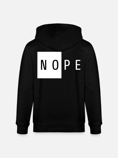 Nope White Gift - Stanley/Stella CULTIVATOR Unisex Organic Hooded Jacket - black