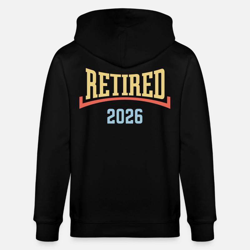 Retraité 2026 (Retraitée / Concave / 3C) - Veste à capuche bio CULTIVATOR Stanley/Stella Unisexe - noir