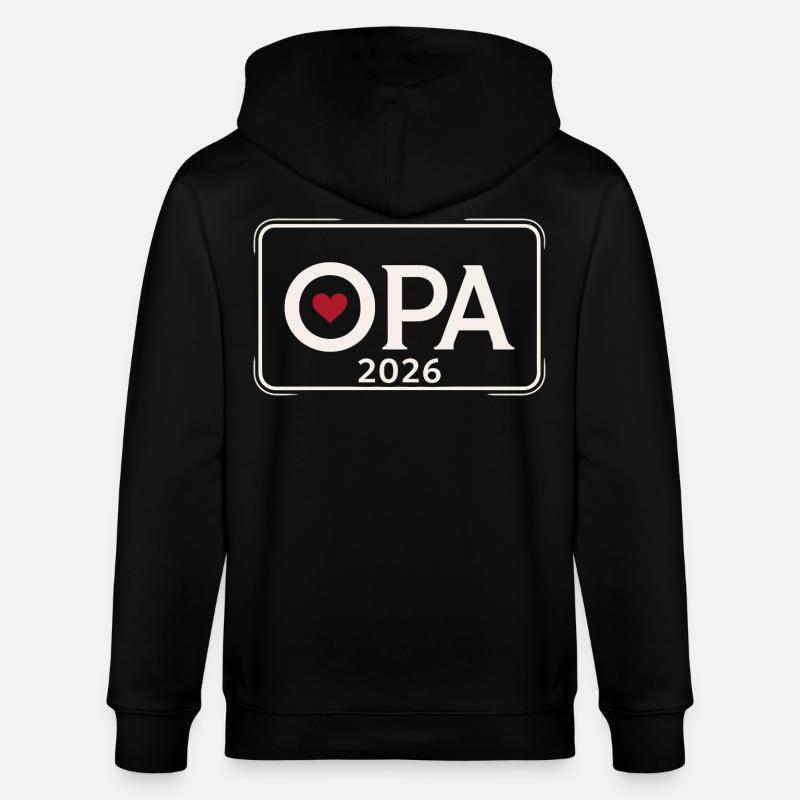 OPA 2026 Stolzer Großvater Ankündigung - Stanley/Stella Unisex Bio-Kapuzenjacke CULTIVATOR  - Schwarz