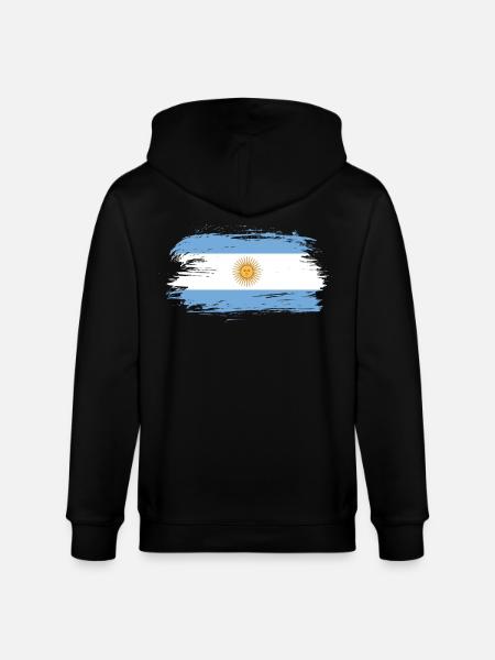 Argentina Flag / Gift South America Cordoba - Stanley/Stella CULTIVATOR  Unisex Organic Hooded Jacket - black