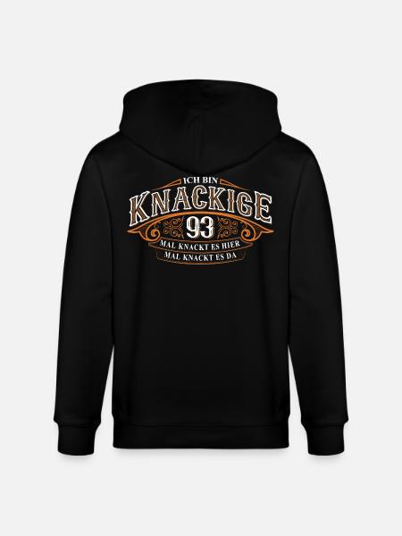 93rd Birthday I'm Crisp 93 - Stanley/Stella CULTIVATOR Unisex Organic Hooded Jacket - black