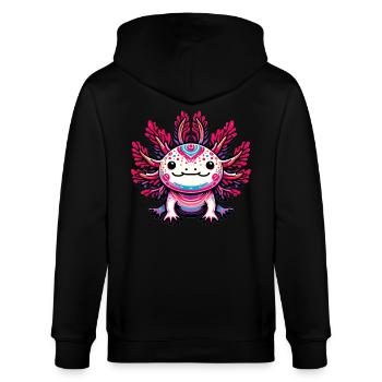 Axolotl mignon - Veste à capuche bio CULTIVATOR Stanley/Stella Unisexe - noir - Dos - Anna (173cm)