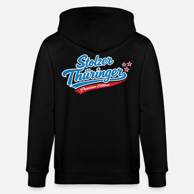 Stolzer Thüringer Premium Edition - Stanley/Stella Unisex Bio-Kapuzenjacke CULTIVATOR  - Schwarz