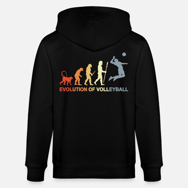 Évolution d’un joueur de volley-ball - Veste à capuche bio CULTIVATOR Stanley/Stella Unisexe - noir