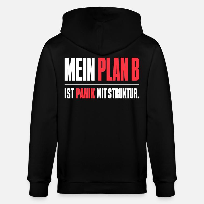 Mein Plan B - Stanley/Stella Unisex Bio-Kapuzenjacke CULTIVATOR  - Schwarz