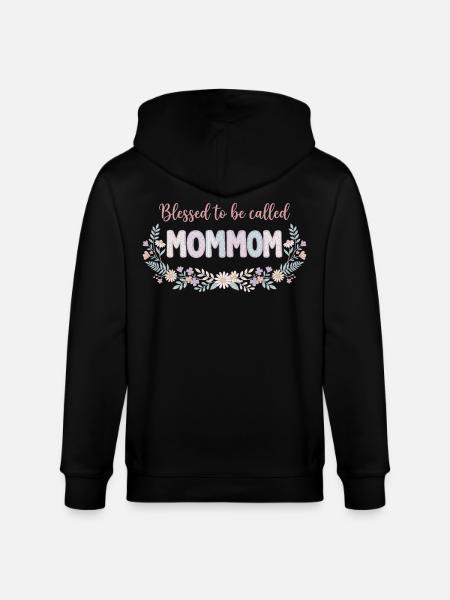 Mama, Oma-Blumen, süßes Oma-Geschenk - Stanley/Stella Unisex Bio-Kapuzenjacke CULTIVATOR - Schwarz