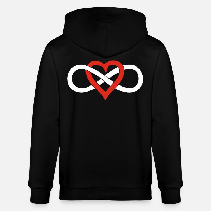 Unendliche Liebe (Weiß) - Stanley/Stella Unisex Bio-Kapuzenjacke CULTIVATOR - Schwarz