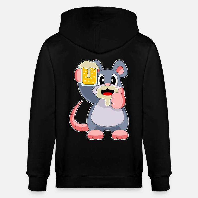 Bière Souris - Veste à capuche bio CULTIVATOR Stanley/Stella Unisexe - noir