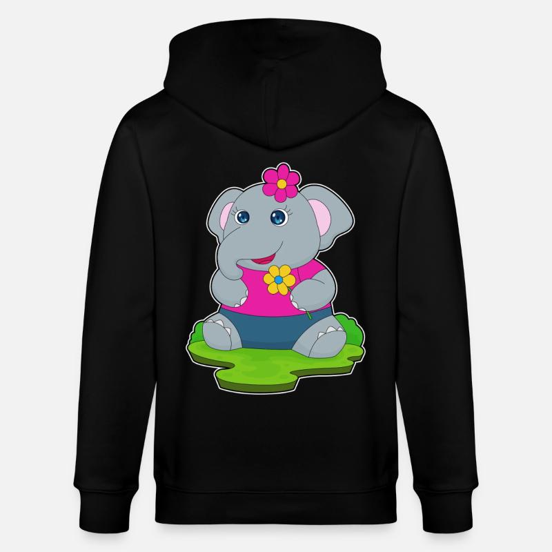Fleurs d’éléphant - Veste à capuche bio CULTIVATOR Stanley/Stella Unisexe - noir