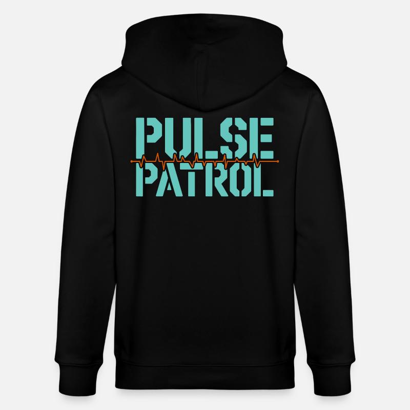 Cardiac Tech Pulse Patrol Pacemaker Technician - Stanley/Stella CULTIVATOR  Unisex Organic Hooded Jacket - black