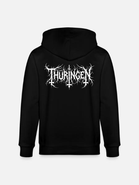Thuringia Black Metal – Extreme Logo Motif - Stanley/Stella CULTIVATOR Unisex Organic Hooded Jacket - black
