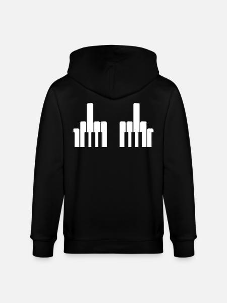 Piano Keys Middle Fingers - Stanley/Stella CULTIVATOR Unisex Organic Hooded Jacket - black