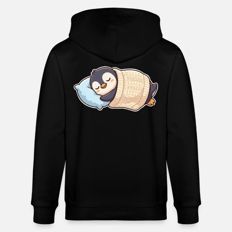 Penguin dort - Veste à capuche bio CULTIVATOR Stanley/Stella Unisexe - noir