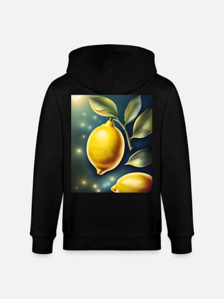 Healthy lemon lemon - Stanley/Stella CULTIVATOR Unisex Organic Hooded Jacket - black