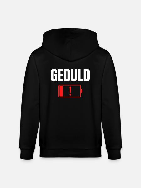 Geduld - Stanley/Stella Unisex Bio-Kapuzenjacke CULTIVATOR - Schwarz