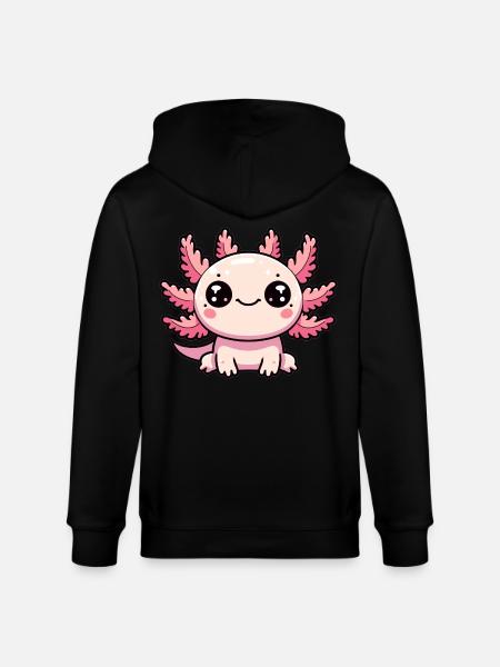 niedliches Axolotl - Stanley/Stella Unisex Bio-Kapuzenjacke CULTIVATOR  - Schwarz
