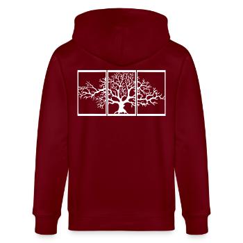 Nature View (White) - Stanley/Stella CULTIVATOR  Unisex Organic Hooded Jacket - burgundy - Back - Anna (173cm)