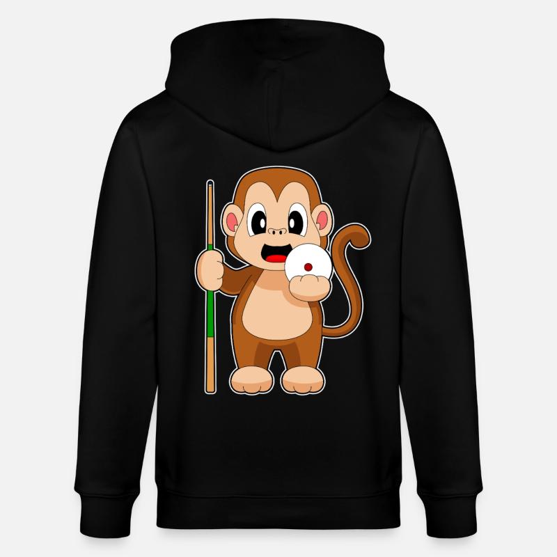 Affe Billiard Queue - Stanley/Stella Unisex Bio-Kapuzenjacke CULTIVATOR  - Schwarz