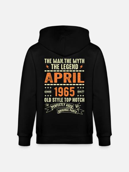 April 1965, APRIL 1965 - Stanley/Stella CULTIVATOR Unisex Organic Hooded Jacket - black