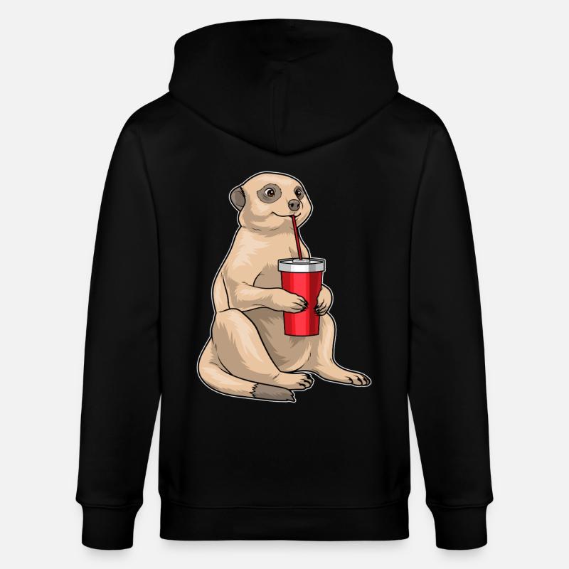 Mug suricate - Veste à capuche bio CULTIVATOR Stanley/Stella Unisexe - noir
