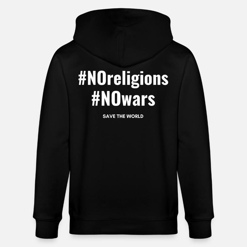 Pas de religions, pas de guerres - Veste à capuche bio CULTIVATOR Stanley/Stella Unisexe - noir