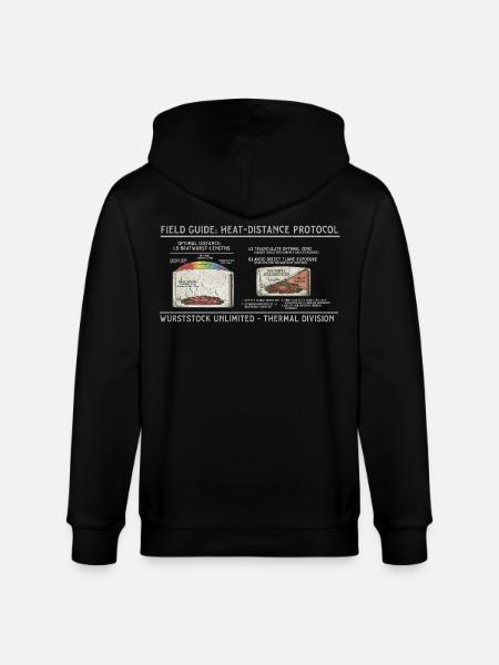 Sausage Heat Distance Protocol - Stanley/Stella CULTIVATOR  Unisex Organic Hooded Jacket - black