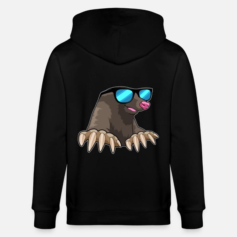 Taupe avec lunettes de soleil - Veste à capuche bio CULTIVATOR Stanley/Stella Unisexe - noir