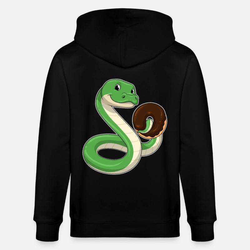 Serpent avec beignet - Veste à capuche bio CULTIVATOR Stanley/Stella Unisexe - noir