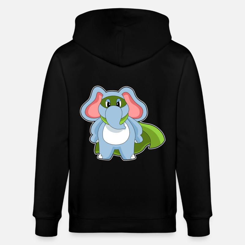 Elefant Held - Stanley/Stella Unisex Bio-Kapuzenjacke CULTIVATOR  - Schwarz