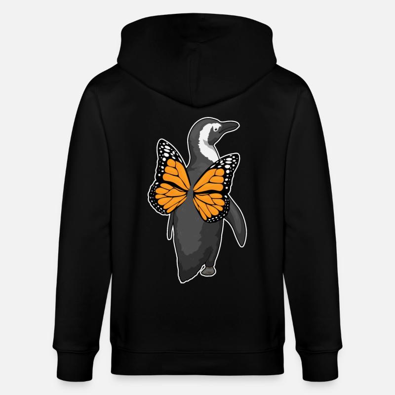 Ailes de papillon de pingouin - Veste à capuche bio CULTIVATOR Stanley/Stella Unisexe - noir