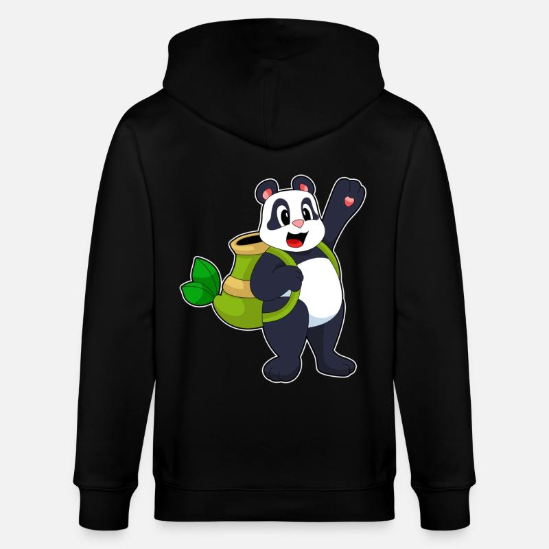 Panda Bamboo Backpack - Stanley/Stella CULTIVATOR  Unisex Organic Hooded Jacket - black