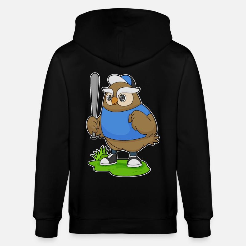 Batte de baseball Owl - Veste à capuche bio CULTIVATOR Stanley/Stella Unisexe - noir