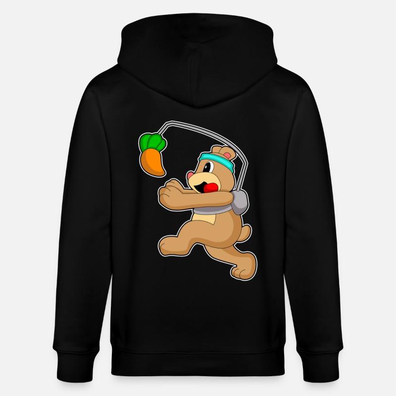 Carotte de jogging d’ours - Veste à capuche bio CULTIVATOR Stanley/Stella Unisexe - noir